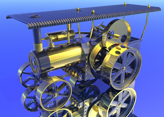 3D Art Design - Steam Engine